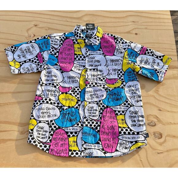 STUSSY Pop Funky Art Shirt Authentic Gear Full Print‎ 011425 Button-Down Size XL - Picture 1 of 6